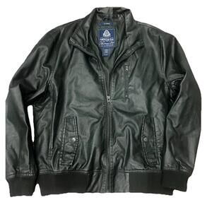 American Rag Mens XL Bomber Jacket Olive Green Full Zip Long Sleeves